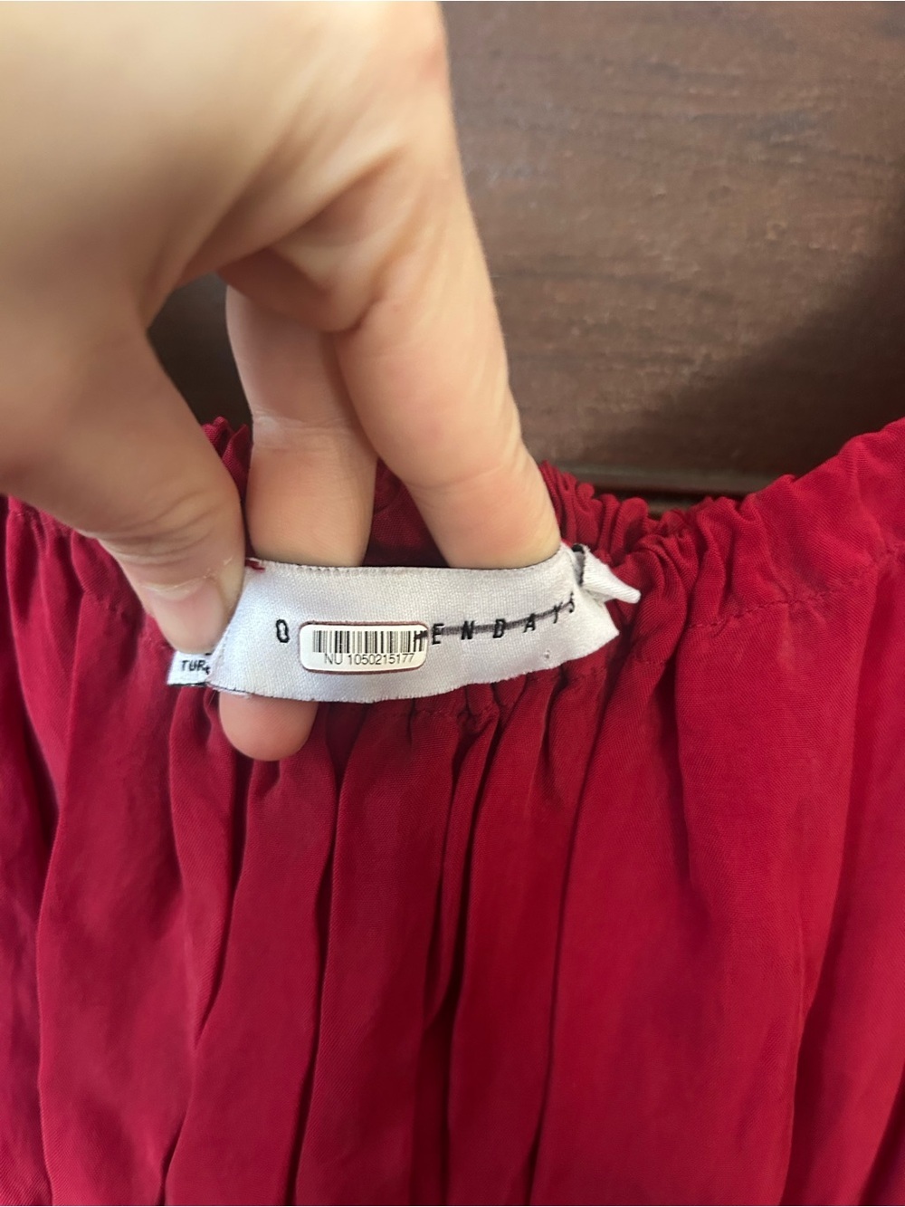 Anthropologie x OhSevenDays Willa Red Midi Dress Peasant Cottagecore Boho Medium - Picture 8 of 8
